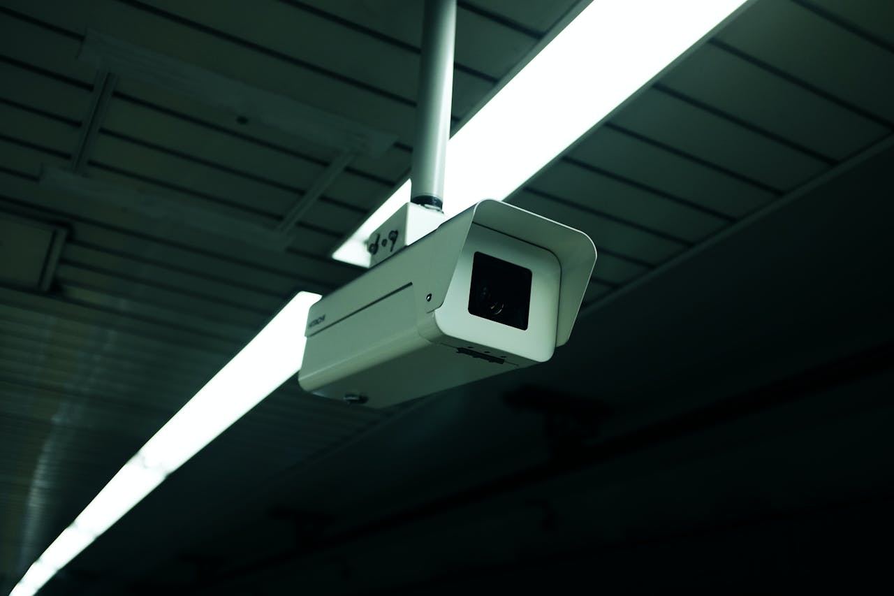 The Art of Drawing Readers In: Your attractive post title goes here Close-up of an indoor ceiling-mounted security camera for surveillance applications.